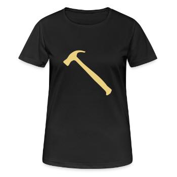 Hammer - Frauen T-Shirt atmungsaktiv - Schwarz - Vorne - AI Model Female 172 light (172cm)