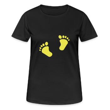 Baby feet - Women's Breathable T-Shirt - black - Front - AI Model Female 172 light (172cm)