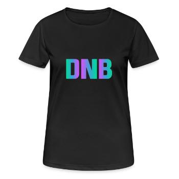 Drum and Bass DnB - T-shirt respirant Femme - noir - Devant - AI Model Female 172 light (172cm)