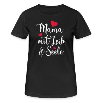 Vollblutmama Beste Mama Geschenk Liebe Mutterliebe - Frauen T-Shirt atmungsaktiv - Schwarz - Vorne - AI Model Female 172 light (172cm)