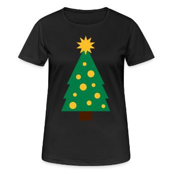 Christmas tree / Christmas Tree - Women's Breathable T-Shirt - black - Front - AI Model Female 172 light (172cm)