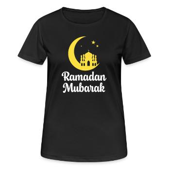 Ramadan Murbarak - Frauen T-Shirt atmungsaktiv - Schwarz - Vorne - AI Model Female 172 light (172cm)