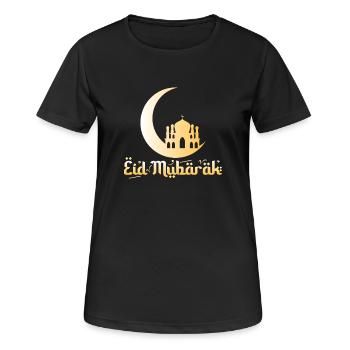 Eid Mubarak - Frauen T-Shirt atmungsaktiv - Schwarz - Vorne - AI Model Female 172 light (172cm)