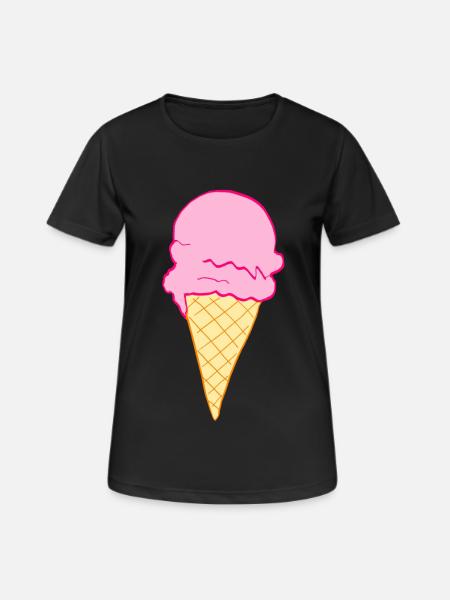 ice cream - Women's Breathable T-Shirt - black