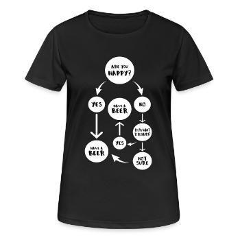 Have a Beer - Women's Breathable T-Shirt - black - Front - AI Model Female 172 light (172cm)