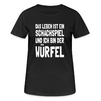 Ich bin der Würfel - Frauen T-Shirt atmungsaktiv - Schwarz - Vorne - AI Model Female 172 light (172cm)