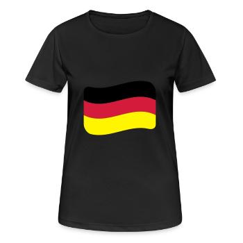 Allemagne Drapeau Nation allemande - T-shirt respirant Femme - noir - Devant - AI Model Female 172 light (172cm)