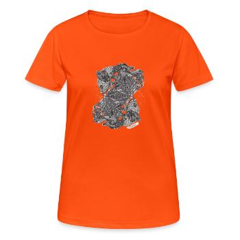 Pisces Zodiac - Women's Breathable T-Shirt - neon orange - Front - AI Model Female 172 dark (172cm)