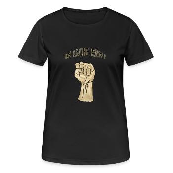 Insoumis - T-shirt respirant Femme - noir - Devant - AI Model Female 172 light (172cm)