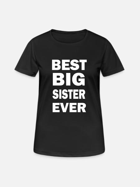 Beste große Schwester aller Zeiten - Frauen T-Shirt atmungsaktiv - Schwarz