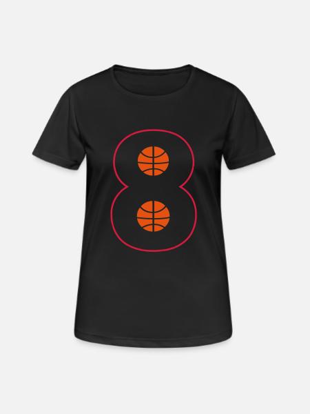 basketball_number_8 - Women's Breathable T-Shirt - black