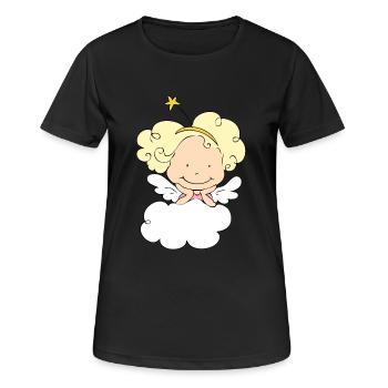 Little angel smile - T-shirt respirant Femme - noir - Devant - AI Model Female 172 light (172cm)