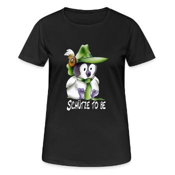 Schütze to be - Frauen T-Shirt atmungsaktiv - Schwarz - Vorne - AI Model Female 172 light (172cm)