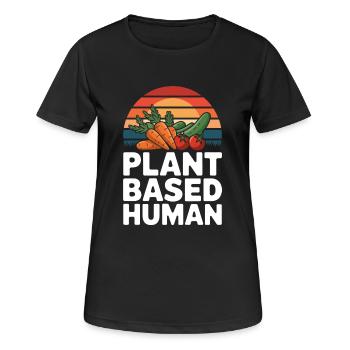 Végétarien Végétalien Végétarien Végétarien - T-shirt respirant Femme - noir - Devant - AI Model Female 172 light (172cm)