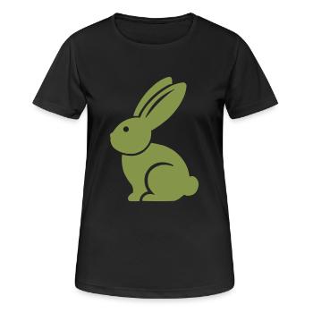 Rabbit Rabbit - Women's Breathable T-Shirt - black - Front - AI Model Female 172 light (172cm)