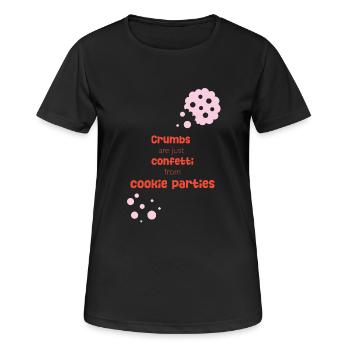 Confett de miettes - T-shirt respirant Femme - noir - Devant - AI Model Female 172 light (172cm)