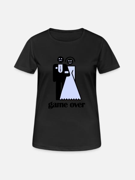 Wedding Game Over - Women's Breathable T-Shirt - black