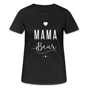 mama bear - Frauen T-Shirt atmungsaktiv - Schwarz - Vorne - AI Model Female 172 light (172cm)