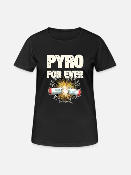Pyro For Ever Firecracker - Frauen T-Shirt atmungsaktiv - Schwarz