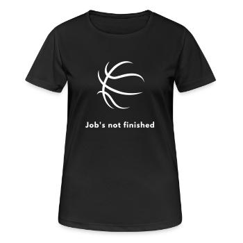 Le travail n’est pas terminé Diligence Dévouement Engagement - T-shirt respirant Femme - noir - Devant - AI Model Female 172 light (172cm)