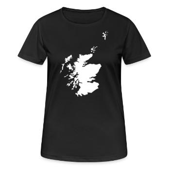 Scotland map - Women's Breathable T-Shirt - black - Front - AI Model Female 172 light (172cm)
