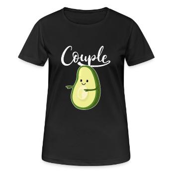 Chemise de partenaire meilleur couple-avocat amour - T-shirt respirant Femme - noir - Devant - AI Model Female 172 light (172cm)