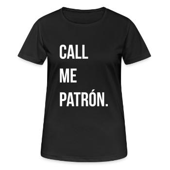el Patron - Frauen T-Shirt atmungsaktiv - Schwarz - Vorne - AI Model Female 172 light (172cm)
