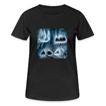Grotte de glace - T-shirt respirant Femme - noir - Devant - AI Model Female 172 light (172cm)
