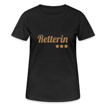 Secourisme / Secouriste / Secours / Secourir - T-shirt respirant Femme - noir - Devant - AI Model Female 172 light (172cm)