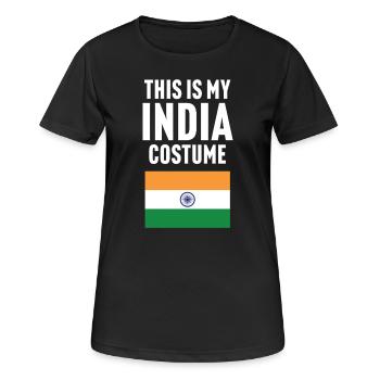 C’est mon costume d’Inde - T-shirt respirant Femme - noir - Devant - AI Model Female 172 light (172cm)