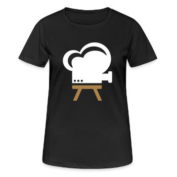 Camera movie - Women's Breathable T-Shirt - black - Front - AI Model Female 172 light (172cm)