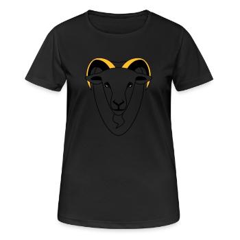 Bock - Frauen T-Shirt atmungsaktiv - Schwarz - Vorne - AI Model Female 172 light (172cm)