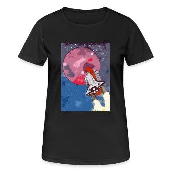 migrant_digi - Women's Breathable T-Shirt - black - Front - AI Model Female 172 light (172cm)
