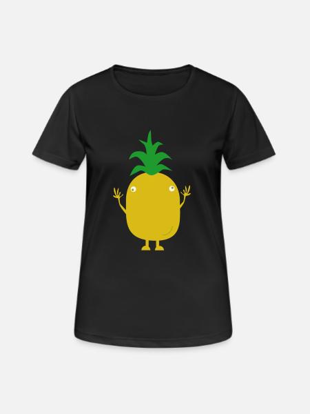 pineapple - Women's Breathable T-Shirt - black
