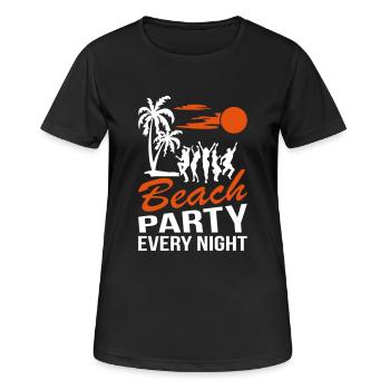 Soirée sur la plage - T-shirt respirant Femme - noir - Devant - AI Model Female 172 light (172cm)