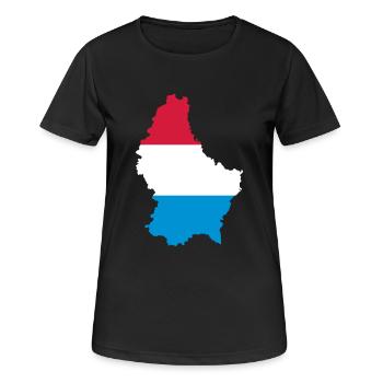 Luxembourg - T-shirt respirant Femme - noir - Devant - AI Model Female 172 light (172cm)