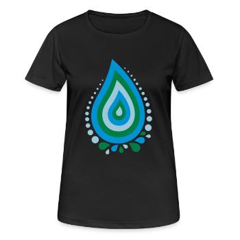 incroyable goutte arc-en-ciel - T-shirt respirant Femme - noir - Devant - AI Model Female 172 light (172cm)