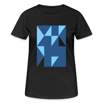 Conception abstraite - T-shirt respirant Femme - noir - Devant - AI Model Female 172 light (172cm)