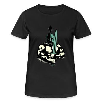 Guerrier de Sparte - T-shirt respirant Femme - noir - Devant - AI Model Female 172 light (172cm)