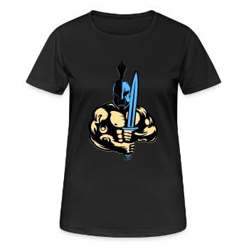 Guerrier de Sparte - T-shirt respirant Femme - noir - Devant - AI Model Female 172 light (172cm)