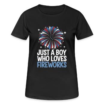 Pyrotechnie Feux d’artifice Pyrotechnie - T-shirt respirant Femme - noir - Devant - AI Model Female 172 light (172cm)