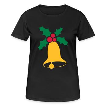 Cloches de Noël - T-shirt respirant Femme - noir - Devant - AI Model Female 172 light (172cm)