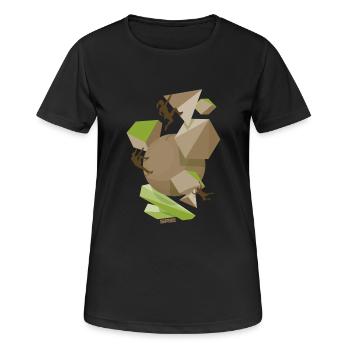 équipe sympa - T-shirt respirant Femme - noir - Devant - AI Model Female 172 light (172cm)