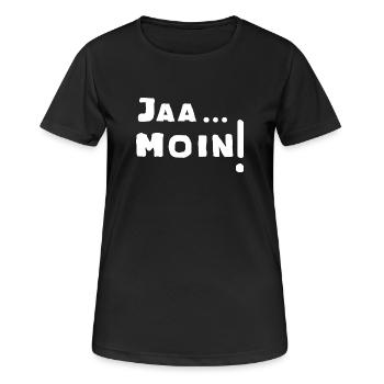 Bonjour! - T-shirt respirant Femme - noir - Devant - AI Model Female 172 light (172cm)