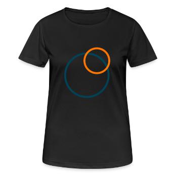 Wasserstoff - Frauen T-Shirt atmungsaktiv - Schwarz - Vorne - AI Model Female 172 light (172cm)