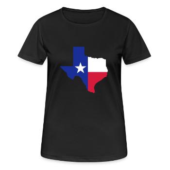 Texas - Frauen T-Shirt atmungsaktiv - Schwarz - Vorne - AI Model Female 172 light (172cm)