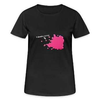 Flamingokotze - Frauen T-Shirt atmungsaktiv - Schwarz - Vorne - AI Model Female 172 light (172cm)
