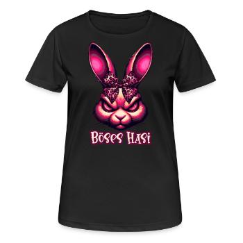 BÖSES HASI – Süß, aber teuflisch! - Frauen T-Shirt atmungsaktiv - Schwarz - Vorne - AI Model Female 172 light (172cm)