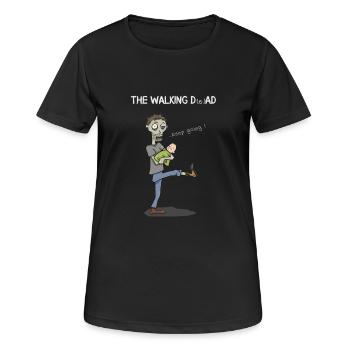 DAD - Frauen T-Shirt atmungsaktiv - Schwarz - Vorne - AI Model Female 172 light (172cm)