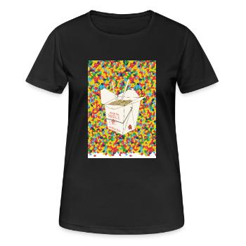 noodle box - Women's Breathable T-Shirt - black - Front - AI Model Female 172 light (172cm)